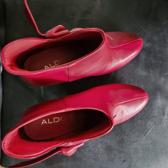 Aldo Ankle Boots Red - Picture 4 of 5